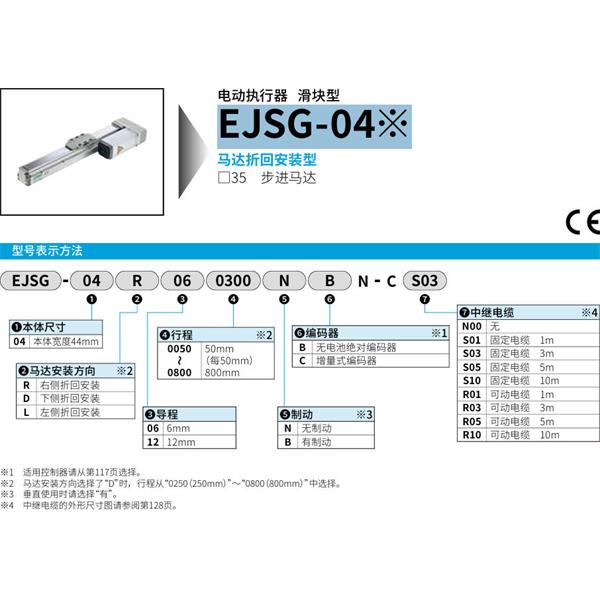 CKD喜開理電動(dòng)執(zhí)行器（無馬達(dá)型）滑塊型EJSG-04E12L0800BCN-CS05